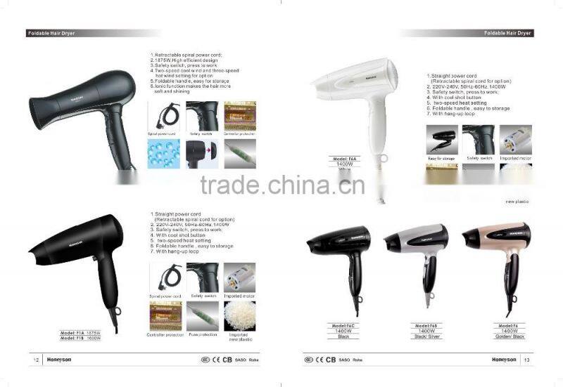 2000W Professional Hotel Electric Hair Dryer for Hotel Supplies