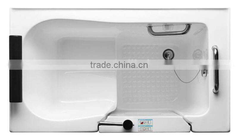 2016 foshan Massage Function Corner tub Safety Step in walk in tub