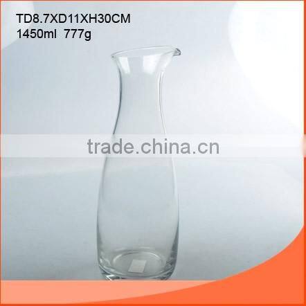 996ML Clear glass wine decanter SHAPED LIKE ELEPHANT"S NOSE