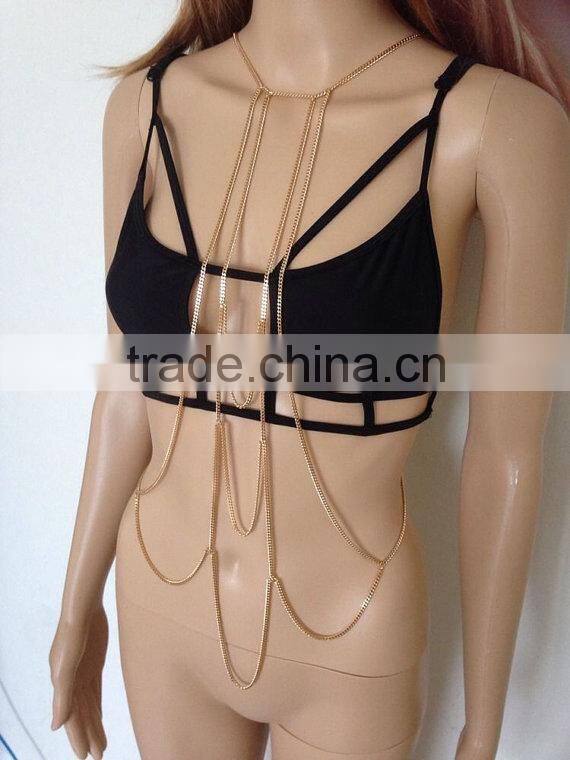 2015 Fashione Gold Multi Belly Body Chain, Sexy Body Chain Jewelry,Beach Bikini Body Jewelry