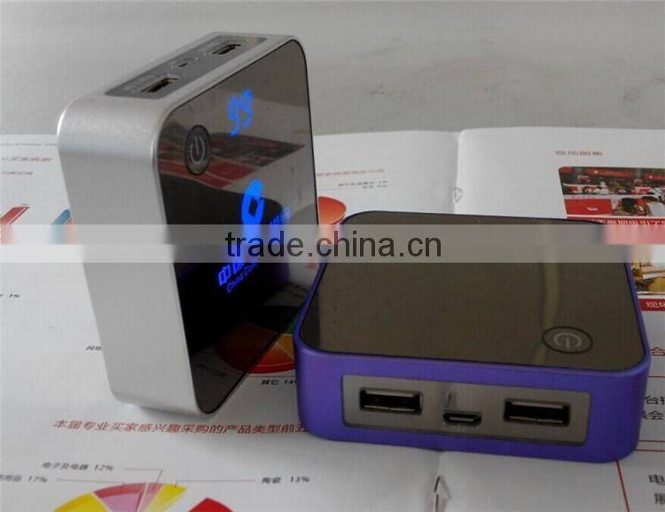 dual usb output digital and picture display phone charger 7800mah power bank