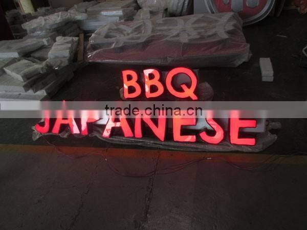 Frontlit 3d logo embossing acrylic letter sign
