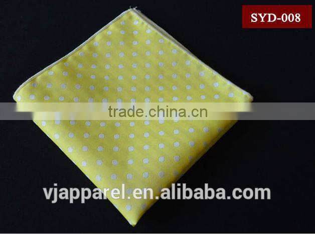 Blue & white spot Linen Pocket Square handkerchief Hand rolled edges