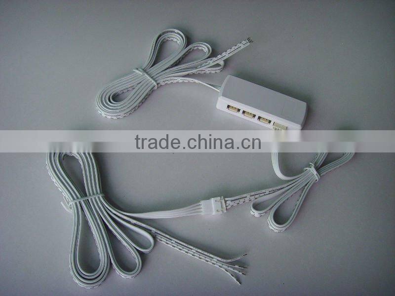 fluorescent light bulb 4 pin connectors male to female general kabel leads LED RGB colors with 4 wires connecting IR rgb sensor