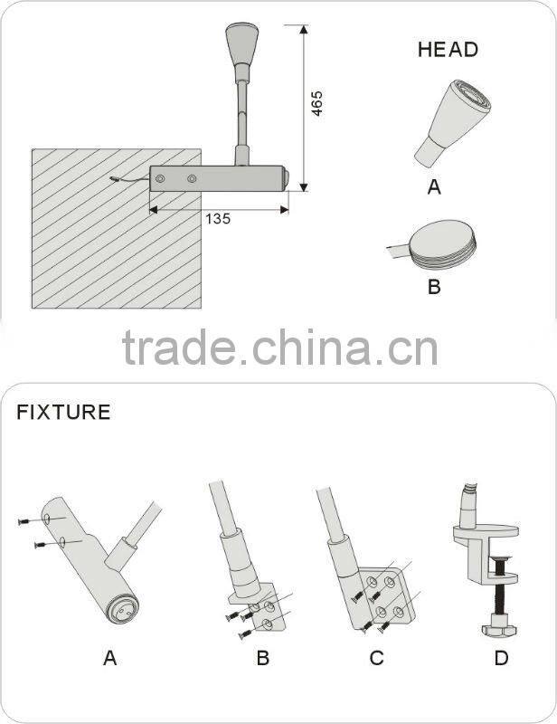 wall mounted led reading light