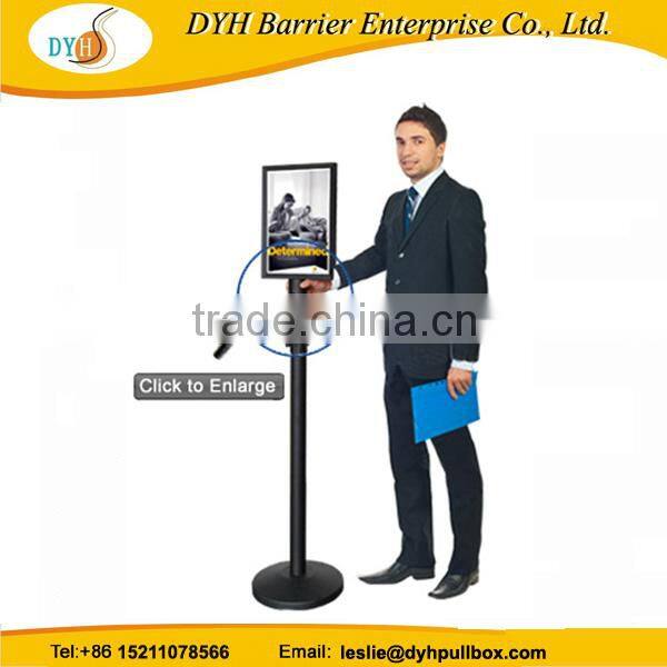 steel sign top for queue pole vertical sign board exhibition display barrier