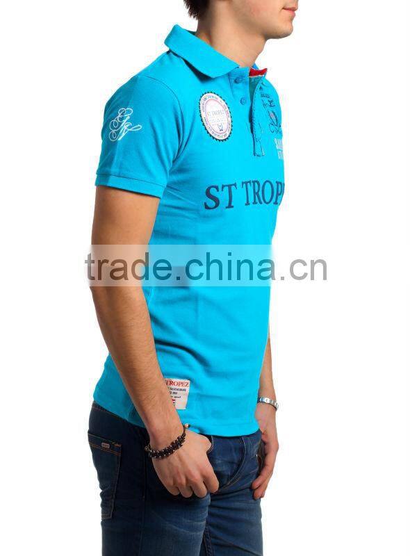 100% cotton pique mens short sleeve polo shirt