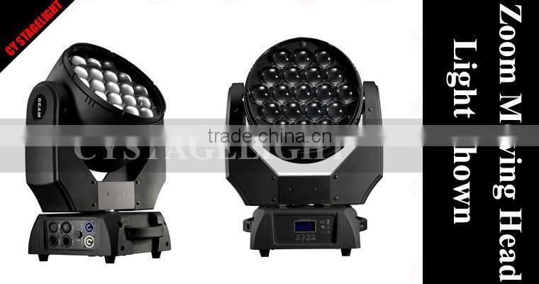 Pro Light Zoom Moving Heads 19x15W LED Moving Head RGBW Wash Light