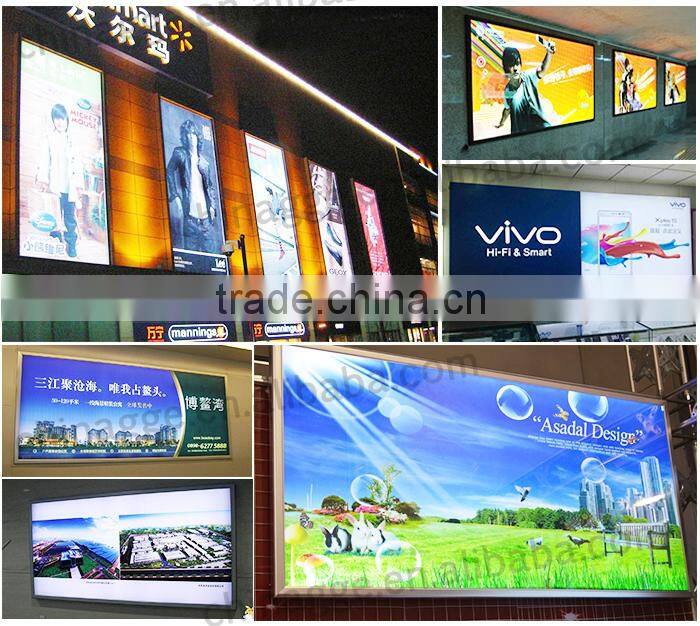 Slim new advertising fully waterproof outdoor frameless fabric LED light box