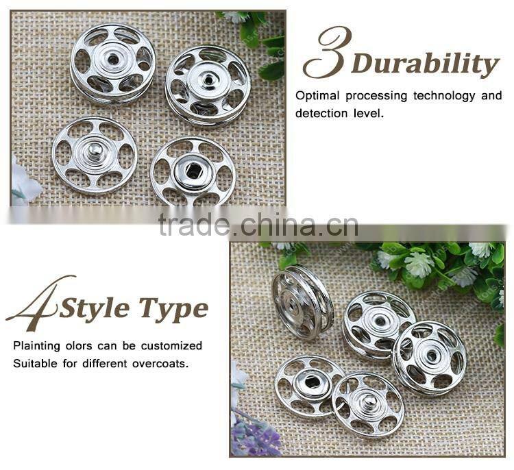 Hot Selling Poppers & Press Studs, Metal Snap Button for Coat and Sweater