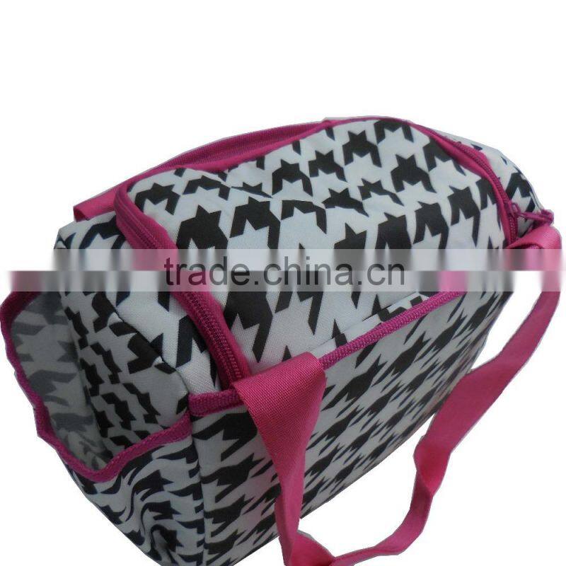 colorful eco-friendly nylon material insulated lunch cooler tote bag/picnic bag with handle/lanyard/strap, ladies handbag