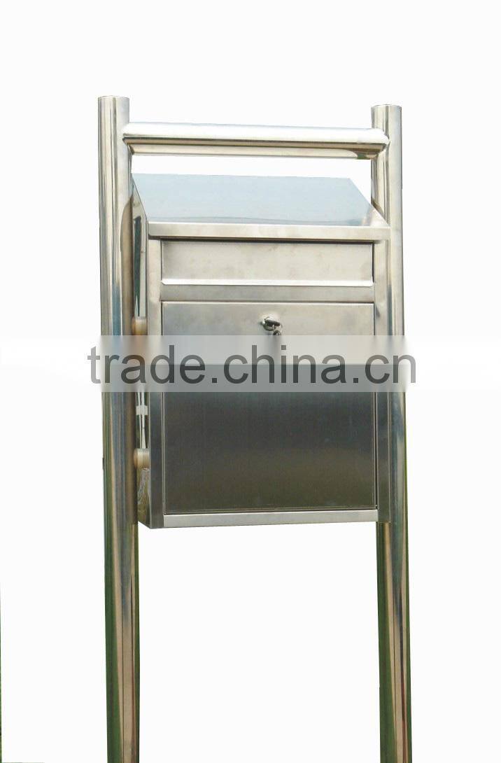 Water proof lockable mailbox,Stainless steel free standing mailbox