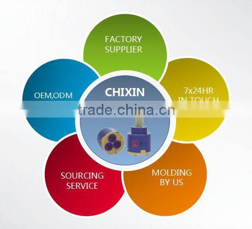 plastic shower cartridge for thermostatic valve