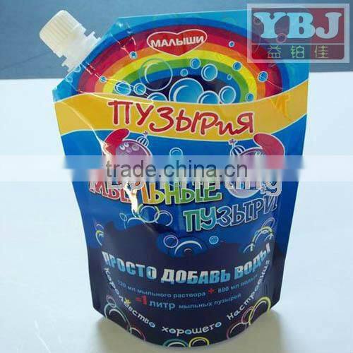 flexible laminated standup pouch with spout