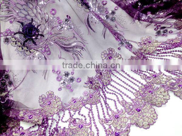 fashion evening dress french lace latest fabric lace for garment weeding party