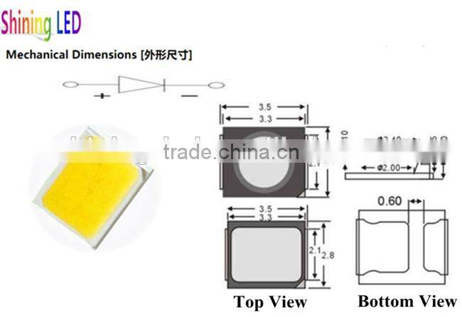 60lm 2.8-3.6V 0.5W SMD2835 LED