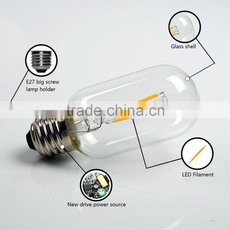 ceiling light clear vintage retro dimmable T45 E26 E27 energy saving chandelier 1w 2wEdison led lights led bulb