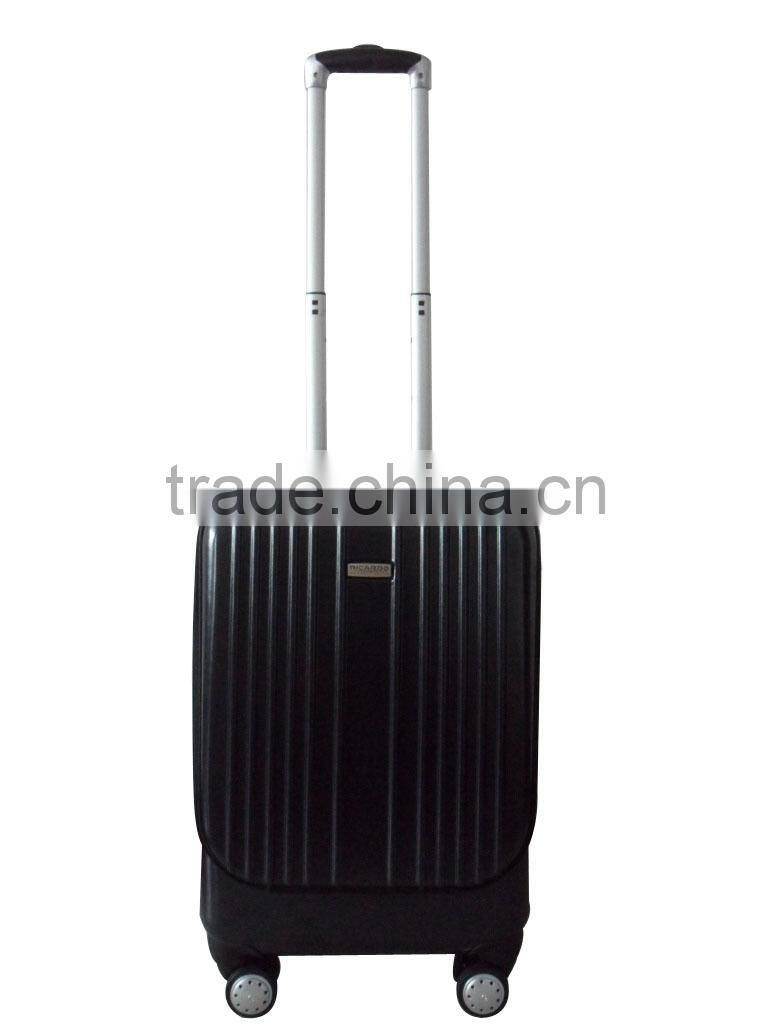 2014New style pure PC luggage 20 inch trolley, black carry case