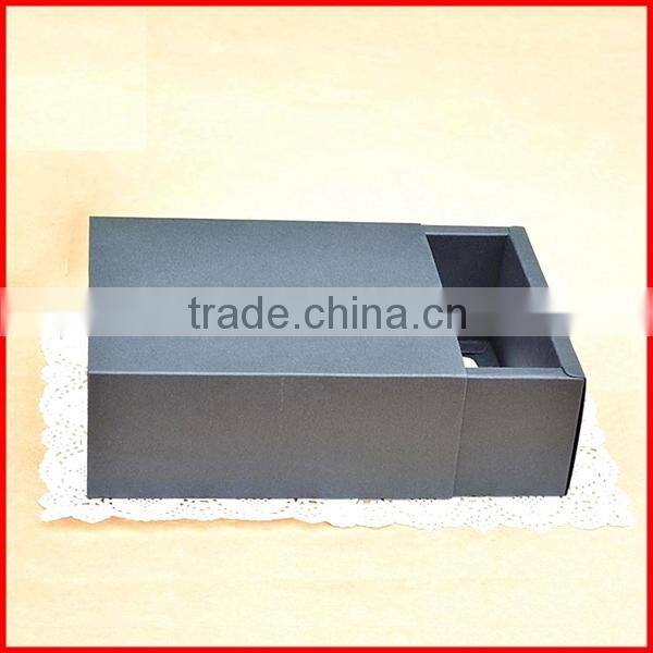 Custom Black Card Paper Gift Box Drawer Packing Wholesale