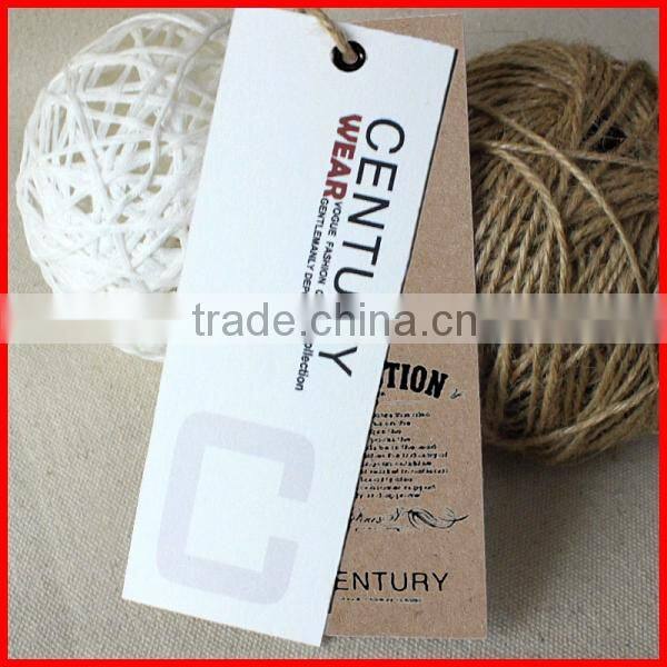 Custom Garment Recycled Paper Price Tag Wholesale