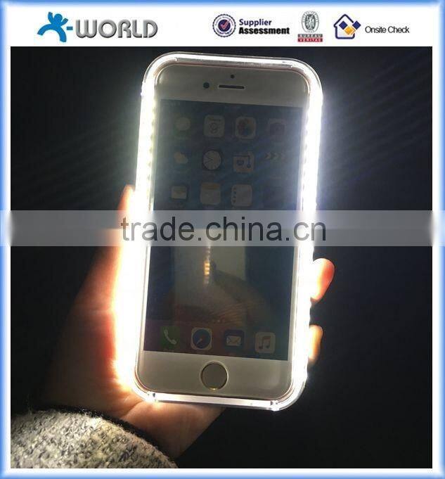 hot selling led bulb flash light case for iphone 6s/6s plus, selfie led case for iphone 6s/6s plus