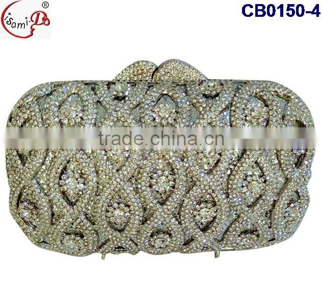 CB0150(1-10) 2016 new design hot sale elegant and luxury Rhinestones African Handbag with Variety of styles