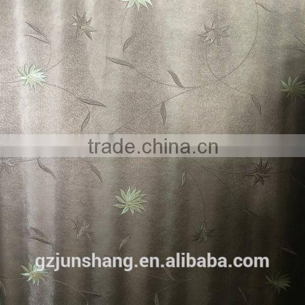 Metallic semi PU leather for beautiful wallpapers usage with embroider