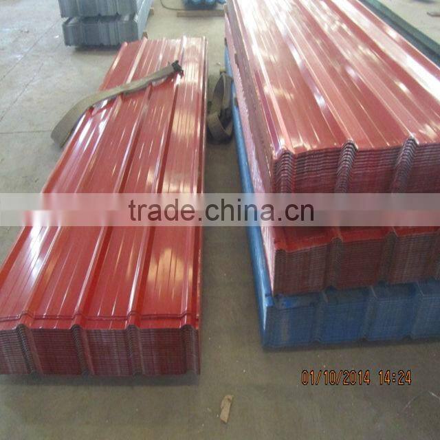 corrugated shee/weight of galvanized corrugated iron sheet/long span color coated corrugated roofing sheet