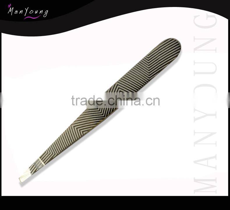 Shiny stainless steel tweezer