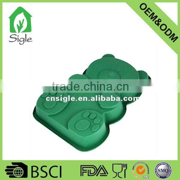 Silicone mini bear shaped cake pan cake baking mould mold not stick OEM ODM