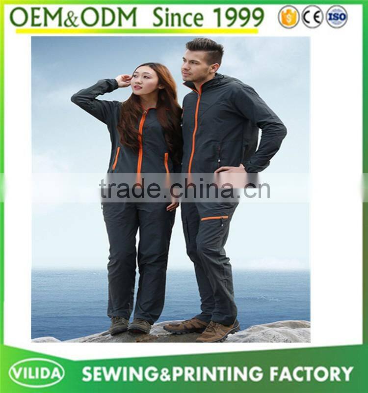 Custom high quality outdoor dry-fit sport tracksuit mountaineering clothing