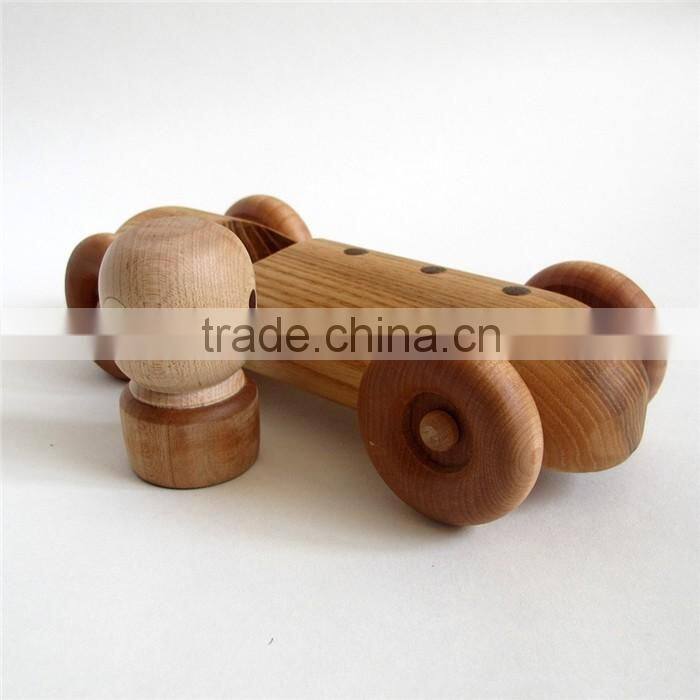 Professional customized wooden figure car toy,educational unfinished wooden infant car toy