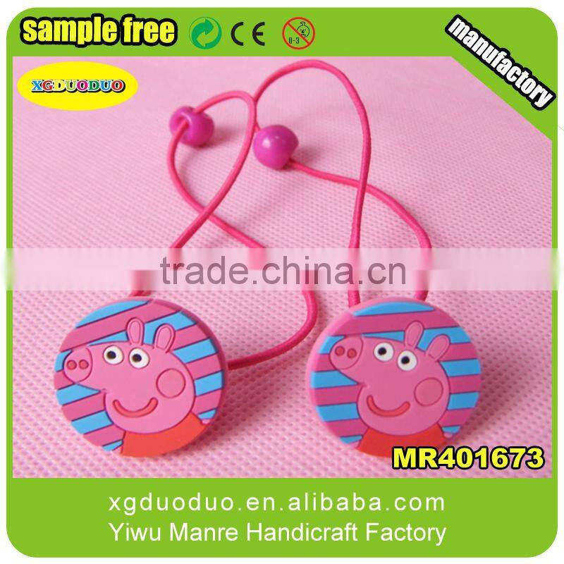 New design happy girl elastic hair band/hair rubber band