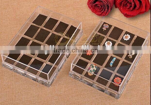acrylic jewellry display organizer box case