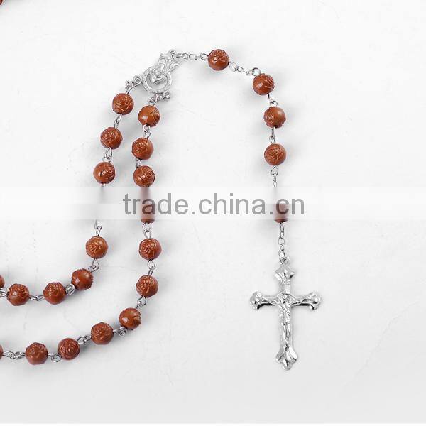 islamic prayer catholic crucifix rosary necklace
