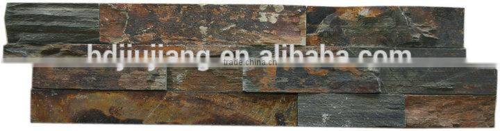natural slate rough surface stacked stone wall cladding