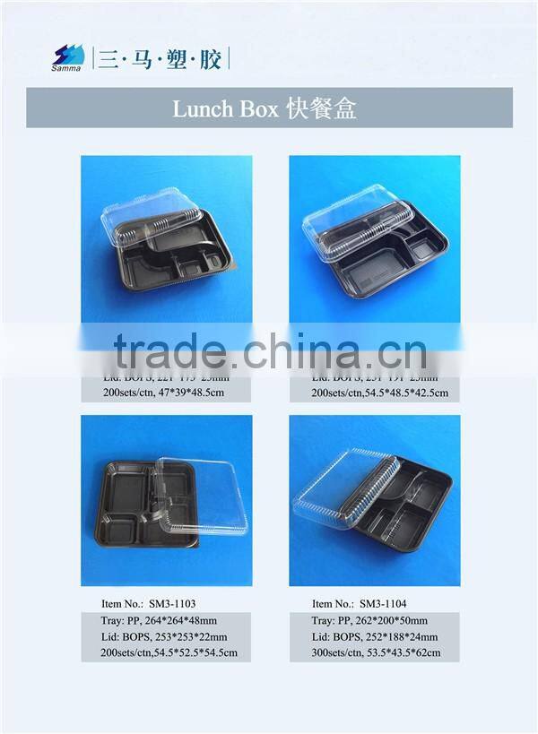 Disposable Divided Dinner Plates with Lid