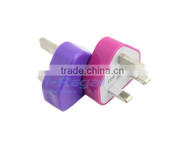 Wall charger for mobile phone 5V 1A dc output usb wall charger