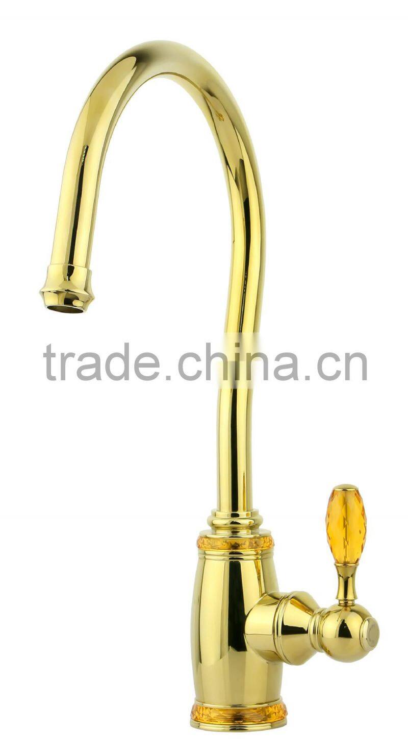 Italian Crown Antique Brass Kitchen Faucet