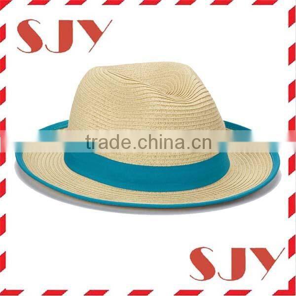 Children straw hats fashion mesn floppy beach hats