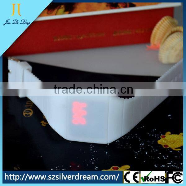 New Custom fashion Led Children Square Silicone Wrist silicone quartz LED Watch