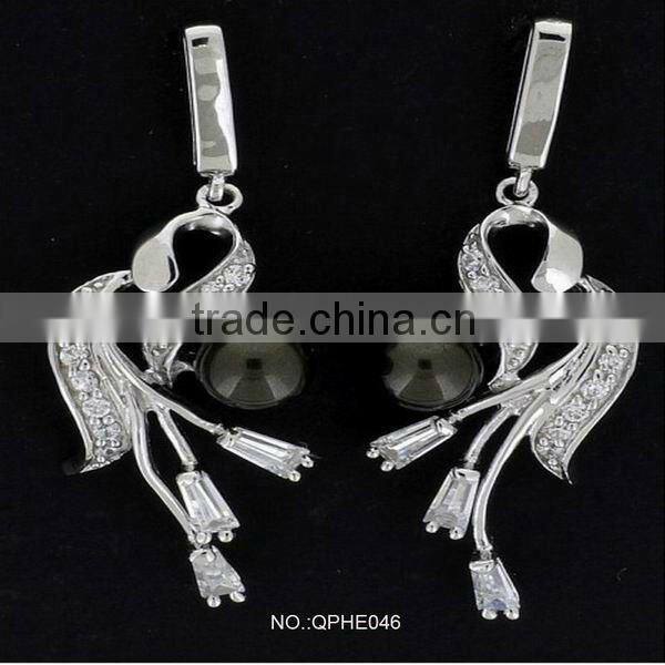 animal style popular design 925 sterling silver with cz earring QHBE041
