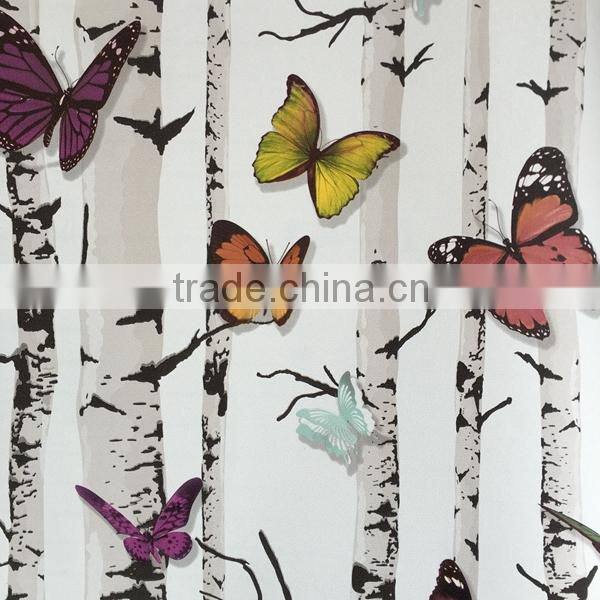 colorful butterfly vinyl wallpaper