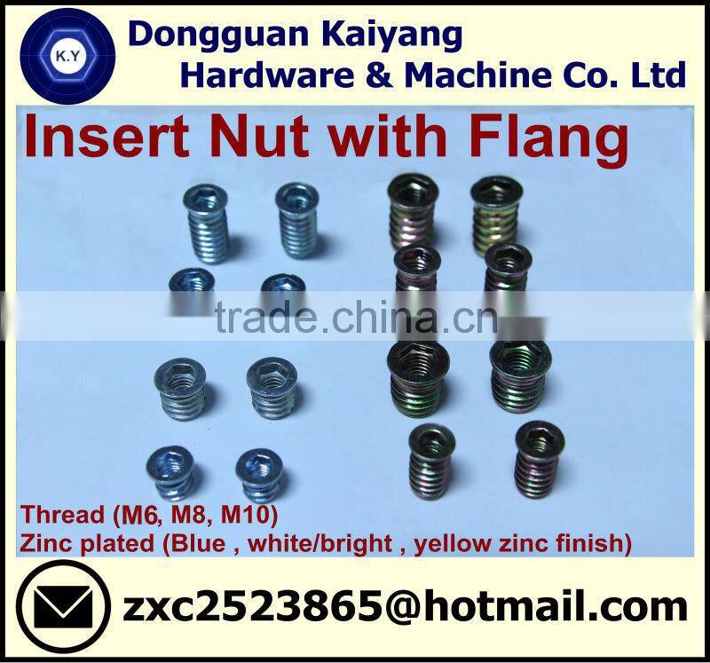 M6 Wood Insert Nut/ Insert Nut with flange