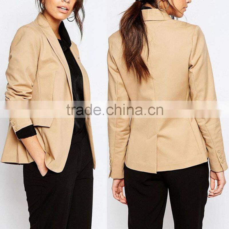 OEM custom made high quality Fall Work woman fashion design jacket blazer clothing