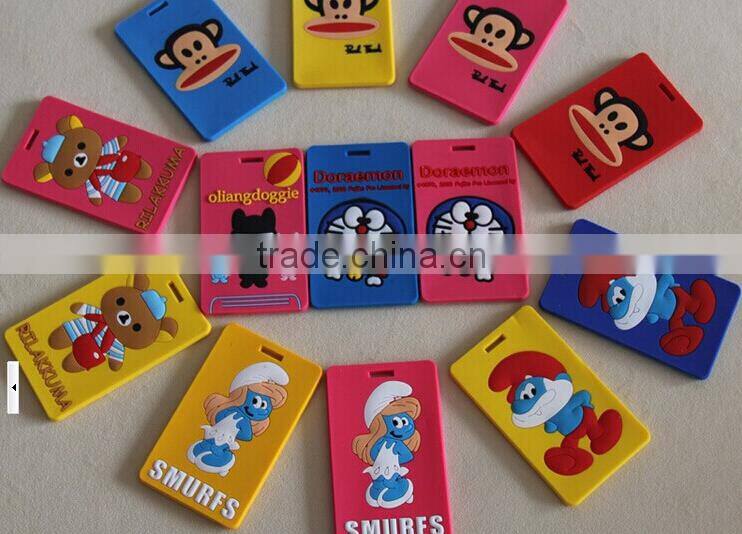Nice PVC luggage tag wholesale/ hot sell fashion baggage tag,PVC luggage tag baggage tag, fancy soft pvc luggage tags