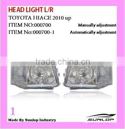 2010-2013 for toyota hiace head light head lamps for hiace van