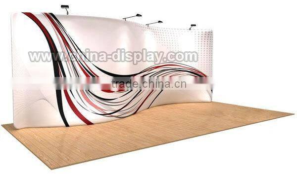 Hot sale curved/straight/S-shape tension fabric wall stand display system