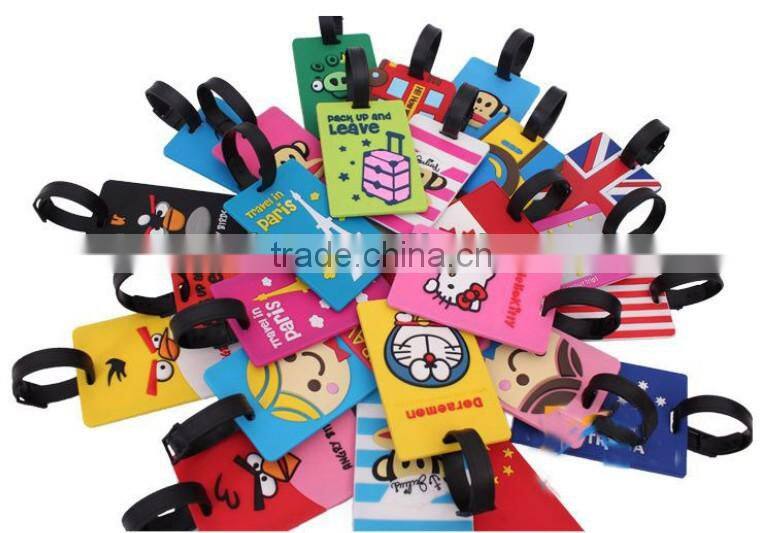 2014 promotional fancy gift custom 3d pvc luggage tag