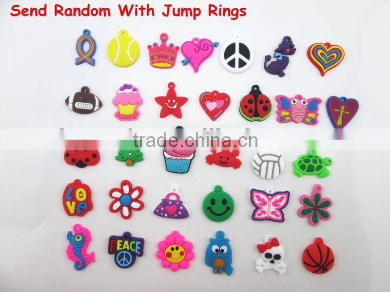 Cute Colorful Loom Charms Bands Rubber Pendant Bracelet Making DIY Crafts